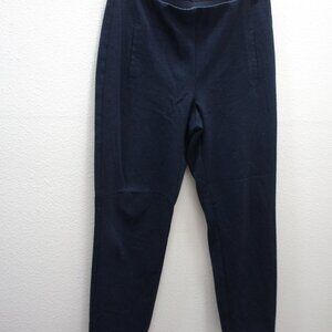 Chicos navy tweed juliet ponte knit pull on pants size 1
